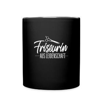 A passionate hairdresser - Full Colour Mug - black - Front
