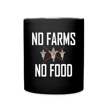 Pas de fermes, pas de nourriture - Mug uni - noir - Devant