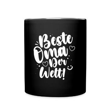 Beste Oma Der Welt! - Tasse einfarbig - Schwarz - Vorne