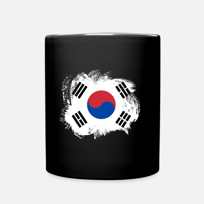 SouthKorea-Flagge - Tasse einfarbig - Schwarz