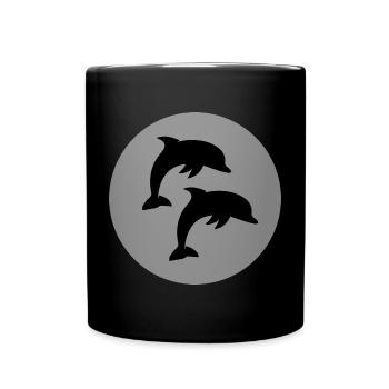 Dolphin dolphins - Full Colour Mug - black - Front
