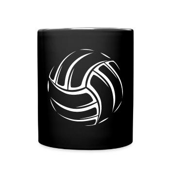 Volleyball Zeichnung Symbol Illustration icon - Tasse einfarbig - Schwarz - Vorne