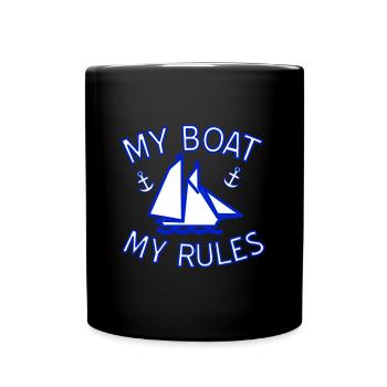 boat - Full Colour Mug - black - Front