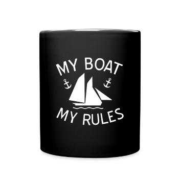 boat - Full Colour Mug - black - Front