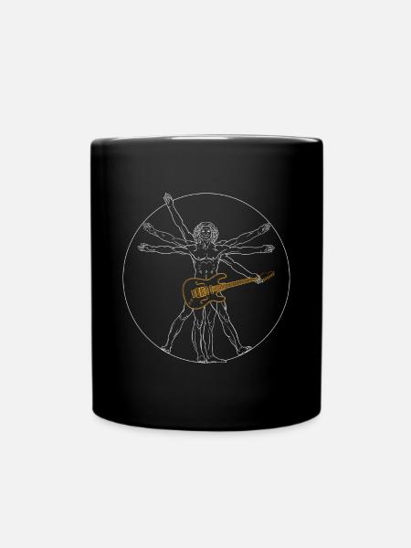 Guitar Da Vinci - Cadeau Guitar Rock - Mug uni - noir