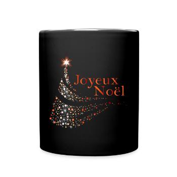 Joyeux Noël Dots Étincelants - Mug uni - noir - Devant