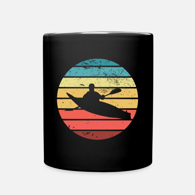 Kanu Kajak Wassersport Boot Rafting - Tasse einfarbig - Schwarz