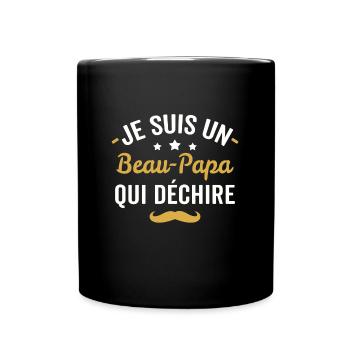 je suis un beau papa qui déchire - Mug uni - noir - Devant