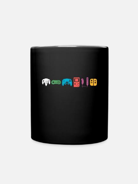 Gaming Symbole Classic Retro Vintage Bunt - Tasse einfarbig - Schwarz