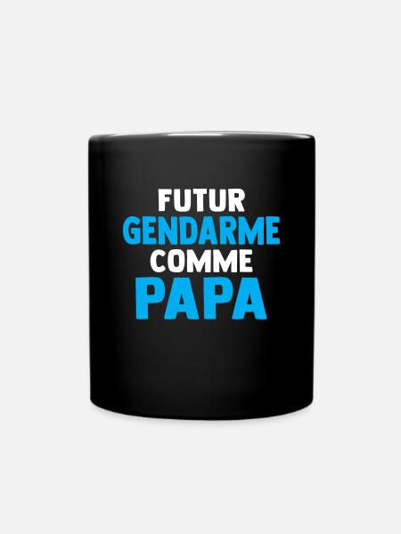 Body bébé futur gendarme comme papa - Mug uni - noir