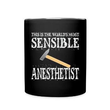 Anästhesist Anästhesie Narkose Hammer Geschenk - Tasse einfarbig - Schwarz - Vorne