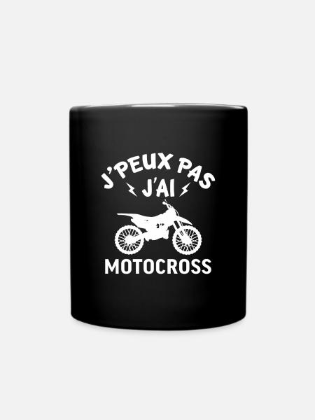 J'peux pas j'ai motocross - Mug uni - noir