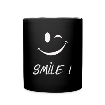 Smile - Tasse einfarbig - Schwarz - Vorne