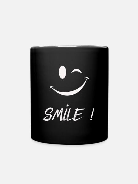 Smile - Full Colour Mug - black