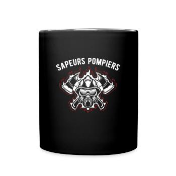 Feuerwehr Feuerwehr Geschenk Feuerwehr - Tasse einfarbig - Schwarz - Vorne
