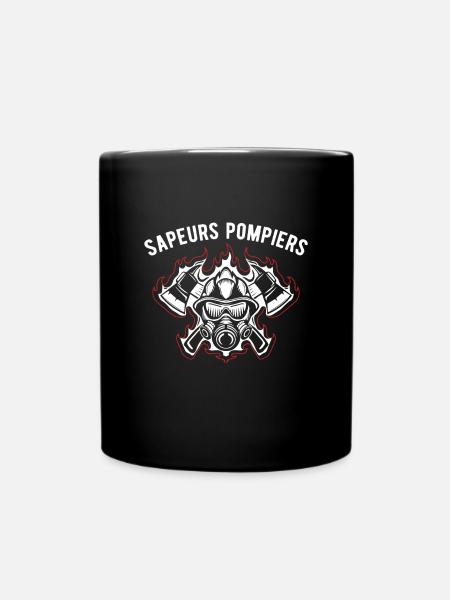 Sapeurs pompiers cadeau pompier - Mug uni - noir