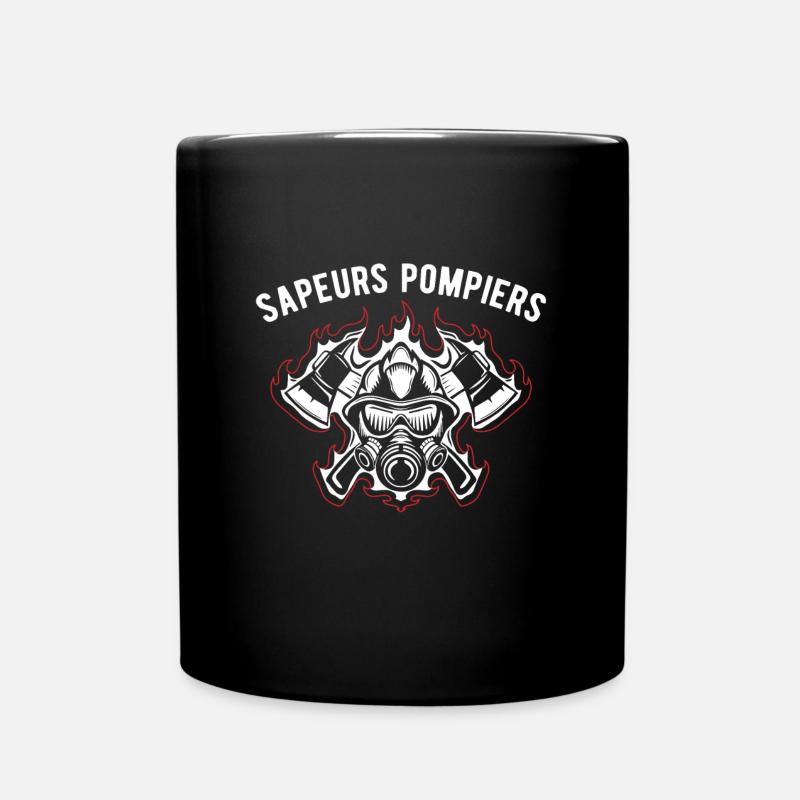 Sapeurs pompiers cadeau pompier - Mug uni - noir