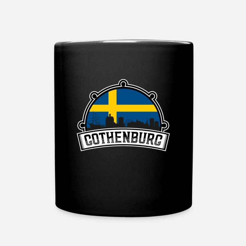 Göteborg Suède Skyline Voyage Souvenir Suédois - Mug uni - noir