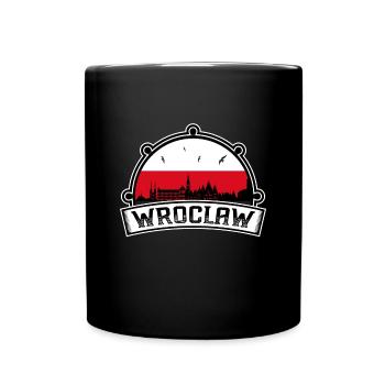 Wroclaw Pologne Skyline Voyage Souvenir Drapeau polonais - Mug uni - noir - Devant