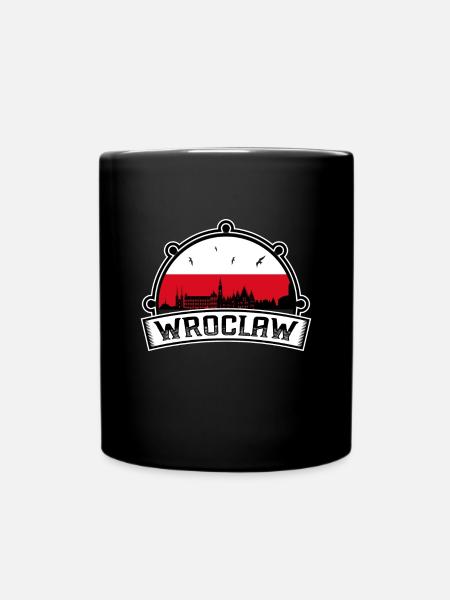 Breslau Polen Skyline Reise Souvenir Polnische Flagge - Tasse einfarbig - Schwarz