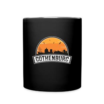 Gothenburg Sweden Skyline Travel Souvenir Swedish - Full Colour Mug - black - Front
