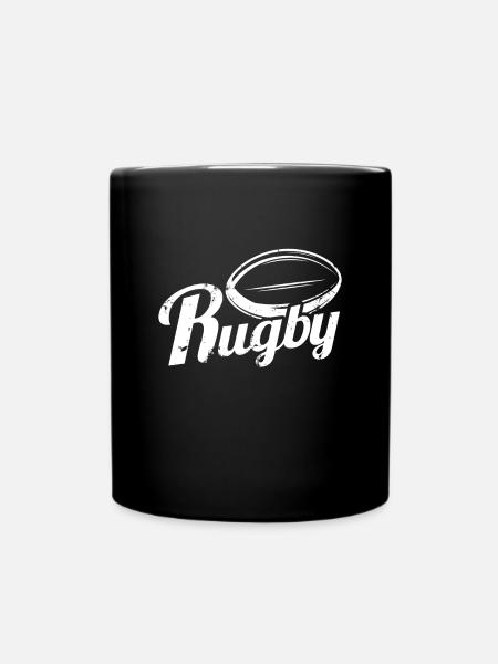 rugby gift sport rugby - Full Colour Mug - black