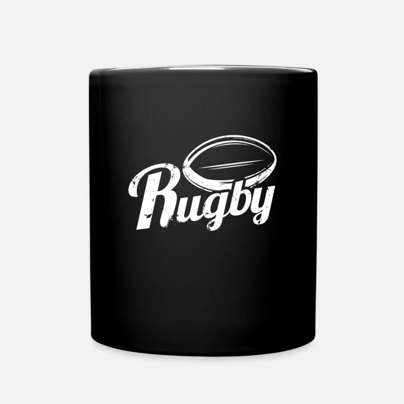 Rugby Geschenk Sport Rugby - Tasse einfarbig - Schwarz