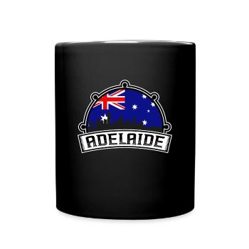 Adelaide Australien Skyline Travel Souvenir Austral - Tasse einfarbig - Schwarz - Vorne
