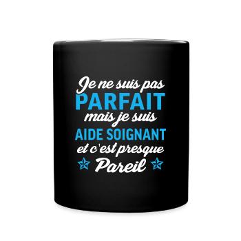 je suis aide soignant - Mug uni - noir - Devant
