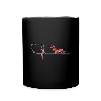 I love dachshunds - Full Colour Mug - black - Front