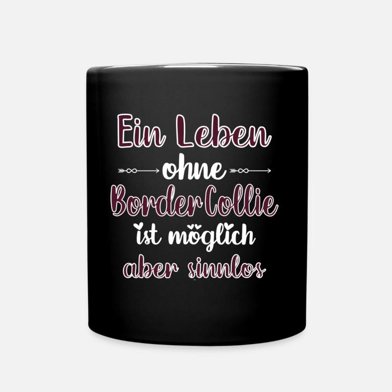 Border Collie - Tasse einfarbig - Schwarz