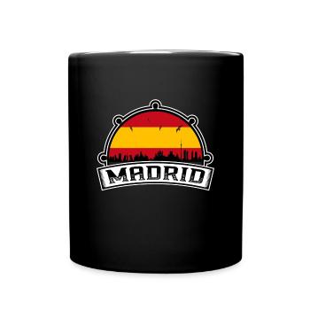 Madrid Espagne Skyline Voyage Souvenir Drapeau Espagnol - Mug uni - noir - Devant