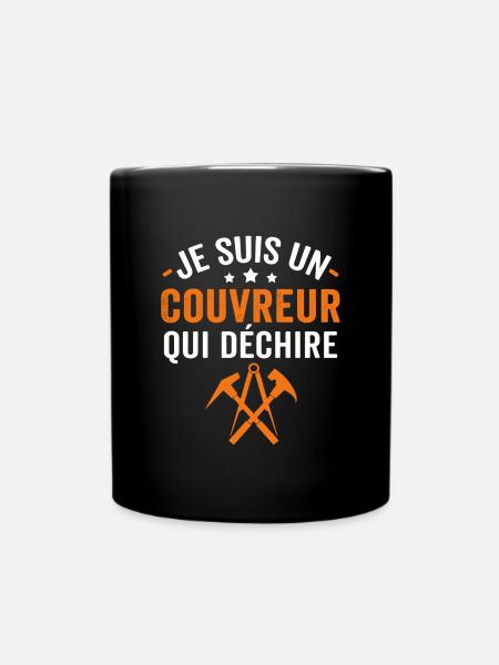 Je suis un couvreur qui déchire cadeau couvreur - Mug uni - noir