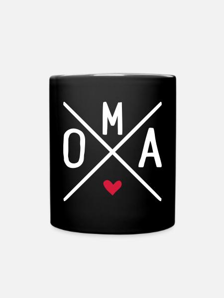 Oma - Tasse einfarbig - Schwarz
