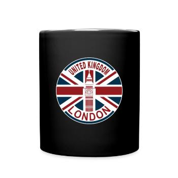 Londres Royaume-Uni Royaume-Uni Union Jack drapeau britannique - Mug uni - noir - Devant