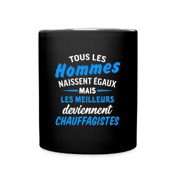 les meilleurs deviennent chauffagistes - Mug uni - noir - Devant