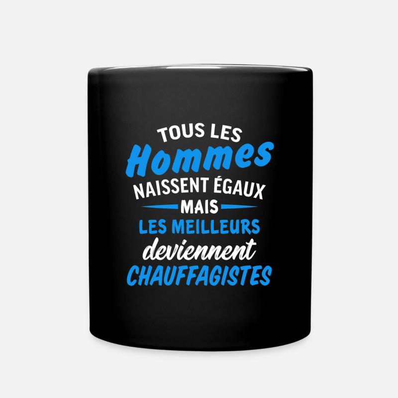 les meilleurs deviennent chauffagistes - Mug uni - noir