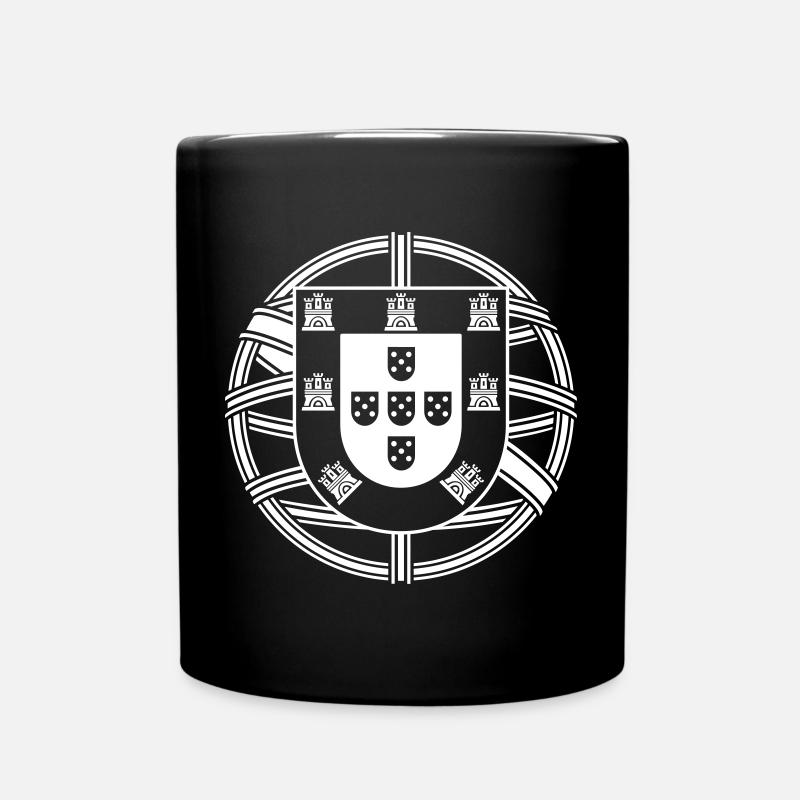 Portugal Wappen – Traditionelles Brasão Emblem - Tasse einfarbig - Schwarz