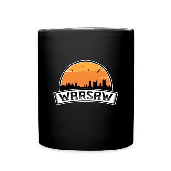 Varsovie Pologne Skyline Voyage Drapeau Polonais Souvenirs - Mug uni - noir - Devant