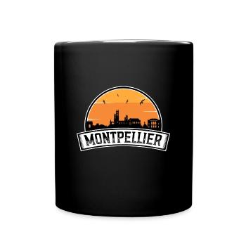Montpellier Frankreich Skyline Travel Souvenir Französisch - Tasse einfarbig - Schwarz - Vorne