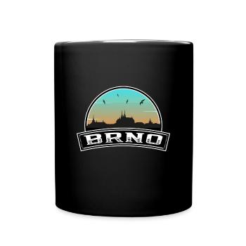 Brünn Tschechien Skyline Tschechisches Souvenir - Tasse einfarbig - Schwarz - Vorne