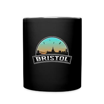 Bristol England Skyline British Souvenir - Full Colour Mug - black - Front