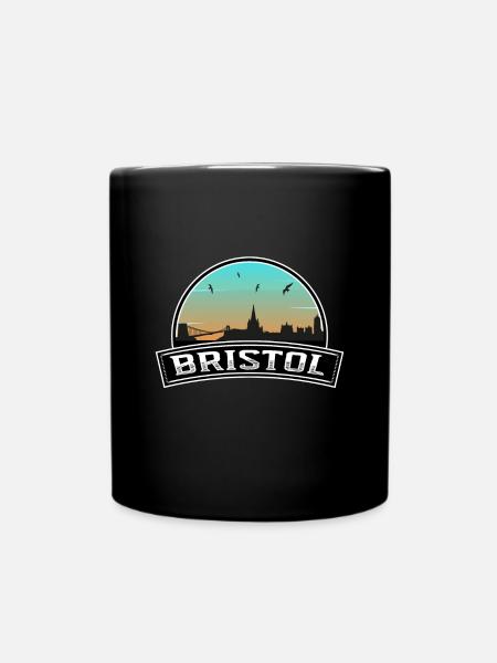 Bristol England Skyline British Souvenir - Full Colour Mug - black