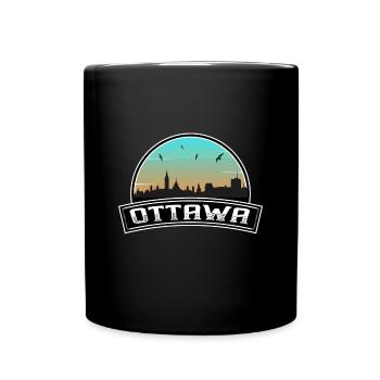 Ottawa Canada Skyline Souvenir canadien - Mug uni - noir - Devant
