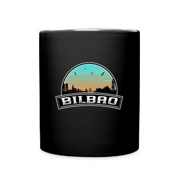 Bilbao Spanien Skyline Spanisches Souvenir - Tasse einfarbig - Schwarz - Vorne