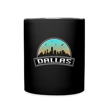 Dallas Texas USA Skyline Souvenir - Tasse einfarbig - Schwarz - Vorne