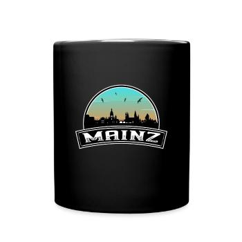 Mainz Deutschland Skyline Deutsches Souvenir - Tasse einfarbig - Schwarz - Vorne