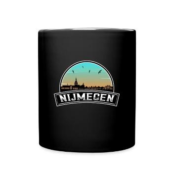 Nijmegen Netherlands Skyline Dutch Souvenir - Full Colour Mug - black - Front