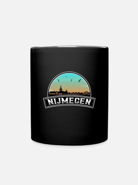 Nijmegen Niederlande Skyline Niederländisches Souvenir - Tasse einfarbig - Schwarz