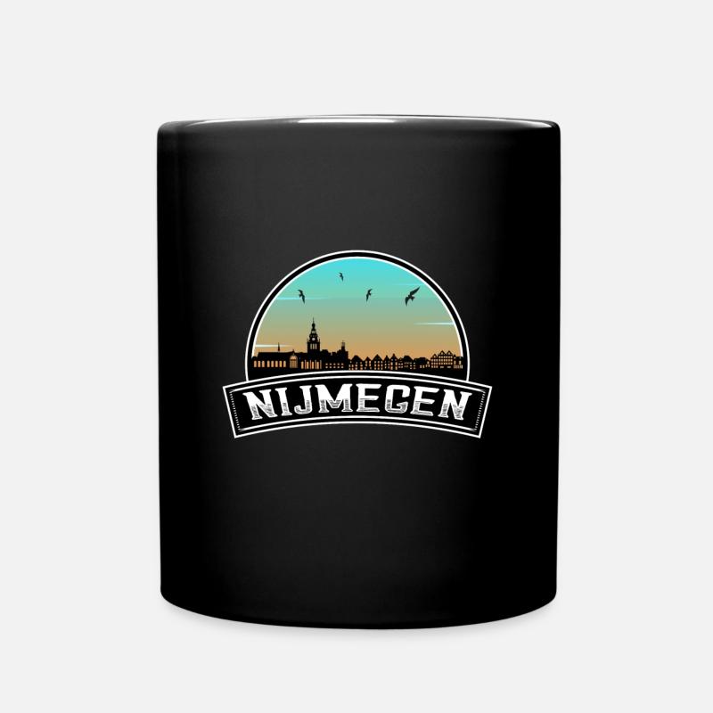 Nijmegen Niederlande Skyline Niederländisches Souvenir - Tasse einfarbig - Schwarz